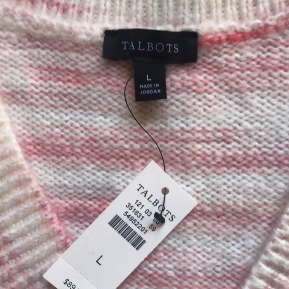 NWT Talbots Vneck sweater Size L - Picture 3 of 4